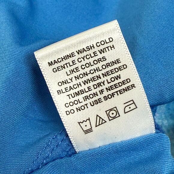 Juicy Couture Padded Sports Bra Women's Large Blue Aurora Print Thick Straps NWT - Picture 10 of 10